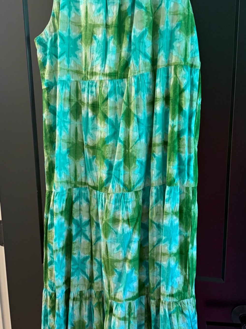 Tuckernuck Turquoise and Green Tie-Dye Maxi Dress - Picture 3 of 4